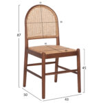 ΚΑΡΕΚΛΑ ΑΠΟ ΟΞΙΑ ΣΕ ΚΑΡΥΔΙ-RATTAN ΜΠΕΖ HM9407.04 43x50x87Υ εκ. - Image 2