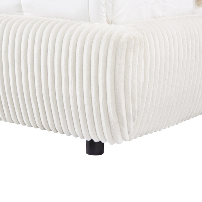 ΚΡΕΒΑΤΙ ΔΙΠΛΟ ΜΕ ΑΠΟΘ.ΧΩΡΟ KALLY HM729.03 ΜΠΕΖ FAUX FUR ΥΦΑΣΜΑ--ΣΤΡΩΜΑ 160x200εκ - Image 6