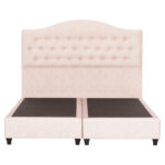ΚΡΕΒΑΤΙ MALENA HM638.22 ΜΠΕΖ ΥΦΑΣΜΑ Τ. NUBUCK ΓΙΑ ΣΤΡΩΜΑ 150x200εκ. - Image 4