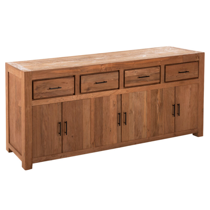 ΜΠΟΥΦΕΣ GRAYSON HM9802 ΑΝΑΚΥΚΛΩΜΕΝΟ ΞΥΛΟ TEAK ΣΕ ΦΥΣΙΚΟ 220x50x90Υεκ. - Image 1