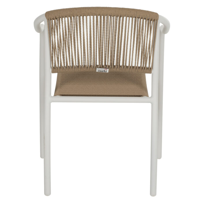 ΠΟΛΥΘΡΟΝΑ ΑΛΟΥΜΙΝΙΟΥ ΛΕΥΚΟ ΜΕ PE RATTAN WICKER HM5856.01 57x63x80Yεκ. - Image 6