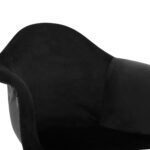 ΠΟΛΥΘΡΟΝΑ MIRTO HM8720.04 ΜΕ ΞΥΛΙΝΑ ΠΟΔΙΑ & ΒΕΛΟΥΔΟ ΜΑΥΡΟ 62x62x80Υ εκ. - Image 7