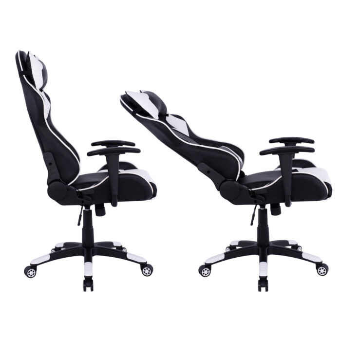 ΠΟΛΥΘΡΟΝΑ GAMING DARIUS HM1072.04 ΜΑΥΡΗ-ΛΕΥΚΗ 66,5x70x(122-129) cm - Image 4