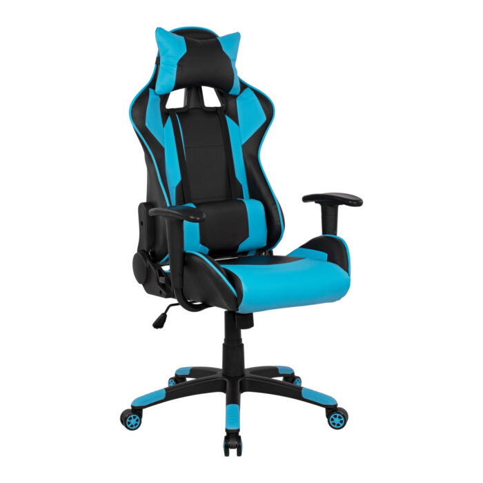 ΠΟΛΥΘΡΟΝΑ GAMING DARIUS HM1072.08 ΜΑΥΡΗ-ΣΙΕΛ 66,5x70x(122-129) cm - Image 1