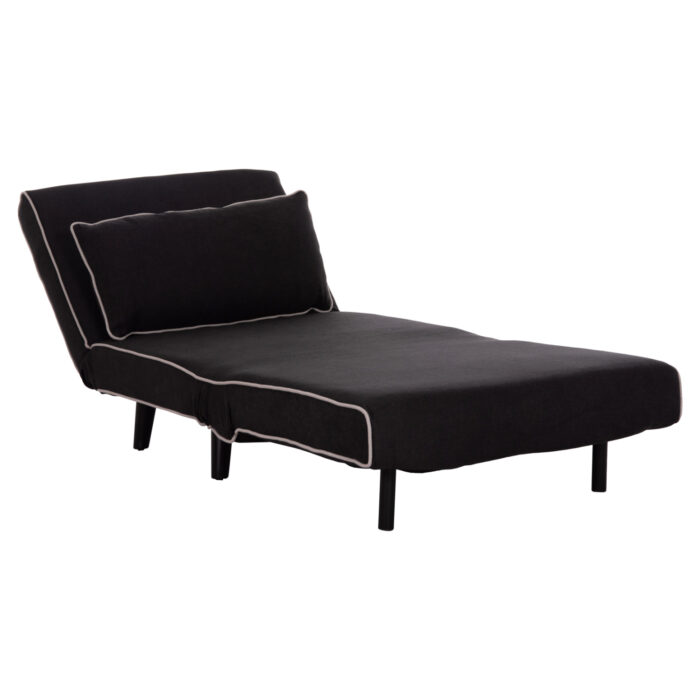 ΠΟΛΥΘΡΟΝΑ ΚΡΕΒΑΤΙ BRAXTON HM8425.03 ΜΑΥΡΟ ΥΦΑΣΜΑ 78x88x78Υεκ. - Image 4