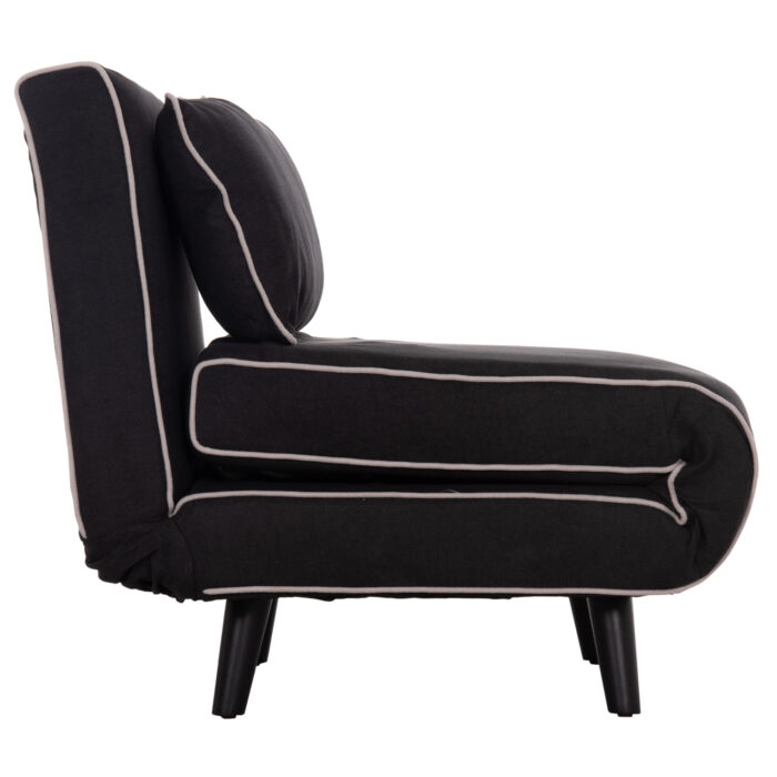 ΠΟΛΥΘΡΟΝΑ ΚΡΕΒΑΤΙ BRAXTON HM8425.03 ΜΑΥΡΟ ΥΦΑΣΜΑ 78x88x78Υεκ. - Image 5