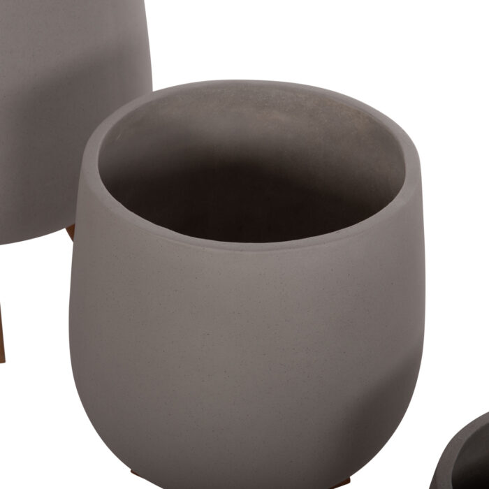 ΣΕΤ 3 ΓΛΑΣΤΡΕΣ ΜΕ TEAK ΒΑΣΕΙΣ TRYLL HM4681.03 FIBER CEMENT--ΓΚΡΙ - Image 7
