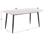 ΣΕΤ ΤΡΑΠΕΖΑΡΙΑΣ 5ΤΜΧ RAVEN HM21069.01 ΚΕΡΑΜΙΚΟ TOP ΛΕΥΚΟ ΜΑΡΜΑΡΟ & 4 ΚΑΡΕΚΛΕΣ - Image 2