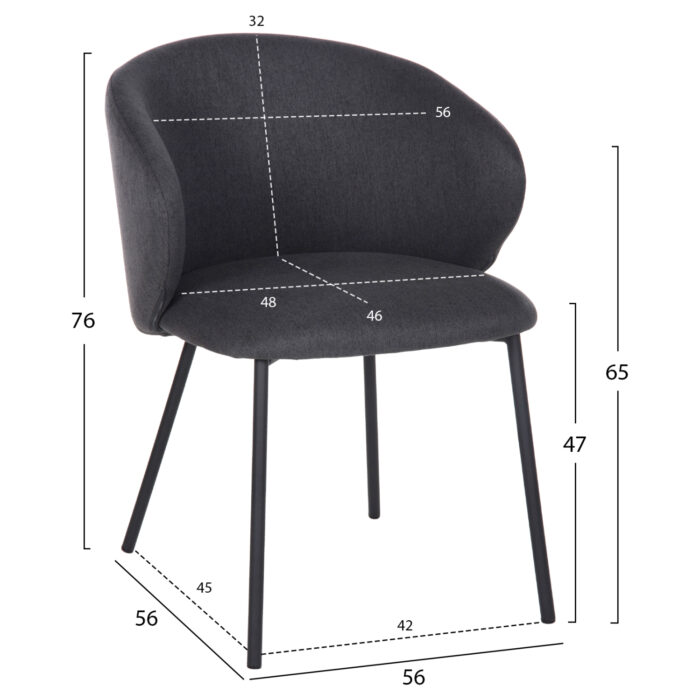 ΣΕΤ ΤΡΑΠΕΖΑΡΙΑΣ 5ΤΜΧ RAVEN HM21069.02 ΚΕΡΑΜΙΚΟ TOP ΜΑΥΡΟ ΜΑΡΜΑΡΟ & 4 ΚΑΡΕΚΛΕΣ - Image 3