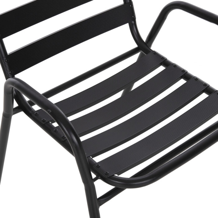 ΣΕΤ ΤΡΑΠΕΖΑΡΙΑΣ 5ΤΜΧ ADAM HM21219.01 ΚΑΡΕΚΛΕΣ ΜΕΤΑΛΛΙΚΕΣ & ΤΡΑΠΕΖΙ 110x60 ΜΑΥΡΟ - Image 4