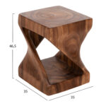 ΣΚΑΜΠΟ GEBO HM9754.11 ΤΕΤΡΑΓΩΝΟ--ΞΥΛΟ SUAR ΣΕ ΚΑΡΥΔΙ 35x35x46.5Yεκ. - Image 2