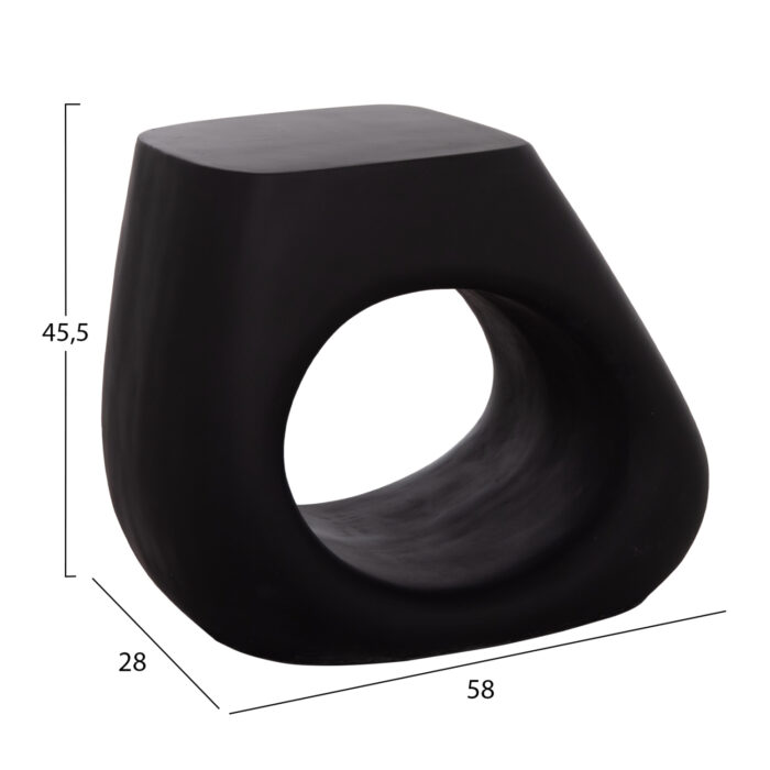 ΣΚΑΜΠΟ ΣΑΛΟΝΙΟΥ LANS HM4691.01 FIBER CEMENT ΣΕ ΜΑΥΡΟ--58x28x45.5Υεκ. - Image 2