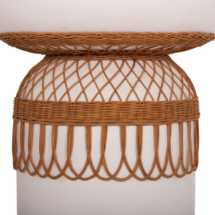ΤΡΑΠΕΖΙ ΤΡΑΠΕΖΑΡΙΑΣ PRILEP HM18159.02 FIBER CEMENT ΛΕΥΚΟ & RATTAN--Φ60x76,5Υεκ - Image 5
