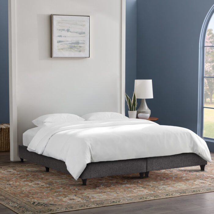 ΥΠΟΣΤΡΩΜΑ/ΚΡΕΒΑΤΙ KING-SIZE SIGGY HM21218 ΓΚΡΙ ΥΦΑΣΜΑ--ΓΙΑ 180x200εκ. - Image 2