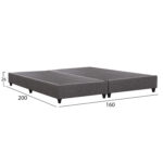 ΥΠΟΣΤΡΩΜΑ/ΚΡΕΒΑΤΙ KING-SIZE SIGGY HM21218 ΓΚΡΙ ΥΦΑΣΜΑ--ΓΙΑ 180x200εκ. - Image 3