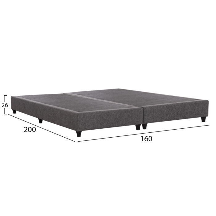ΥΠΟΣΤΡΩΜΑ/ΚΡΕΒΑΤΙ KING-SIZE SIGGY HM21218 ΓΚΡΙ ΥΦΑΣΜΑ--ΓΙΑ 180x200εκ. - Image 3