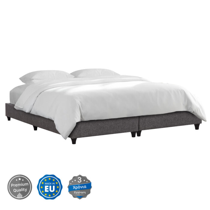 ΥΠΟΣΤΡΩΜΑ/ΚΡΕΒΑΤΙ ΥΠΕΡΔΙΠΛΟ SIGGY HM21217 ΓΚΡΙ ΥΦΑΣΜΑ--ΓΙΑ 160x200εκ. - Image 1