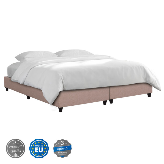 ΥΠΟΣΤΡΩΜΑ/ΚΡΕΒΑΤΙ ΥΠΕΡΔΙΠΛΟ SIGGY HM21217.01 ΜΠΕΖ ΥΦΑΣΜΑ--ΓΙΑ 160x200εκ. - Image 1