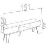 ΕΠΙΠΛΟ ΤΗΛΕΟΡΑΣΗΣ DIANE HM9211.01 SONAMA ΛΕΥΚΟ ΕΚΡΟΥ 151x30x48Y εκ. - Image 2