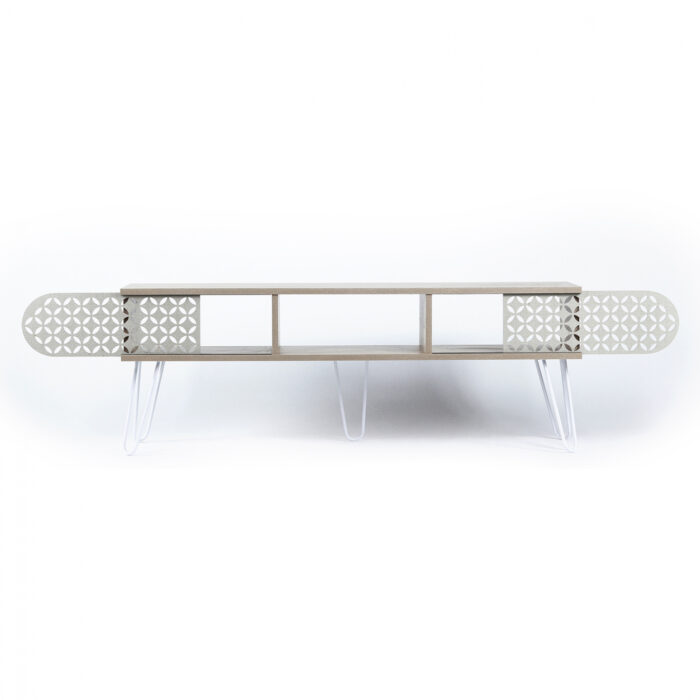 ΕΠΙΠΛΟ ΤΗΛΕΟΡΑΣΗΣ DIANE HM9211.01 SONAMA ΛΕΥΚΟ ΕΚΡΟΥ 151x30x48Y εκ. - Image 4