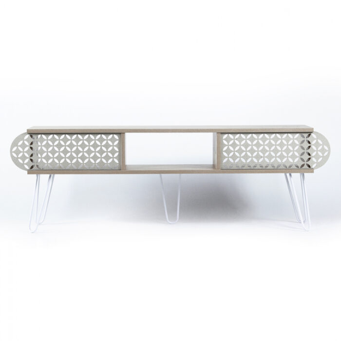 ΕΠΙΠΛΟ ΤΗΛΕΟΡΑΣΗΣ DIANE HM9211.01 SONAMA ΛΕΥΚΟ ΕΚΡΟΥ 151x30x48Y εκ. - Image 5