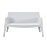 ΚΑΝΑΠΕΣ 2-ΘΕΣΙΟΣ ΠΟΛΥΠΡΟΠΥΛΕΝΙΟΥ SLEEK HM6366.01 ΧΡΩΜΑ ΛΕΥΚΟ 118x48,5x73Υεκ. - Image 2