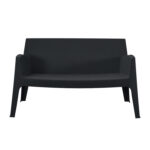 ΚΑΝΑΠΕΣ 2-ΘΕΣΙΟΣ ΠΟΛΥΠΡΟΠΥΛΕΝΙΟΥ SLEEK HM6366.02 ΧΡΩΜΑ ΜΑΥΡΟ 118x48,5x73Υεκ. - Image 2