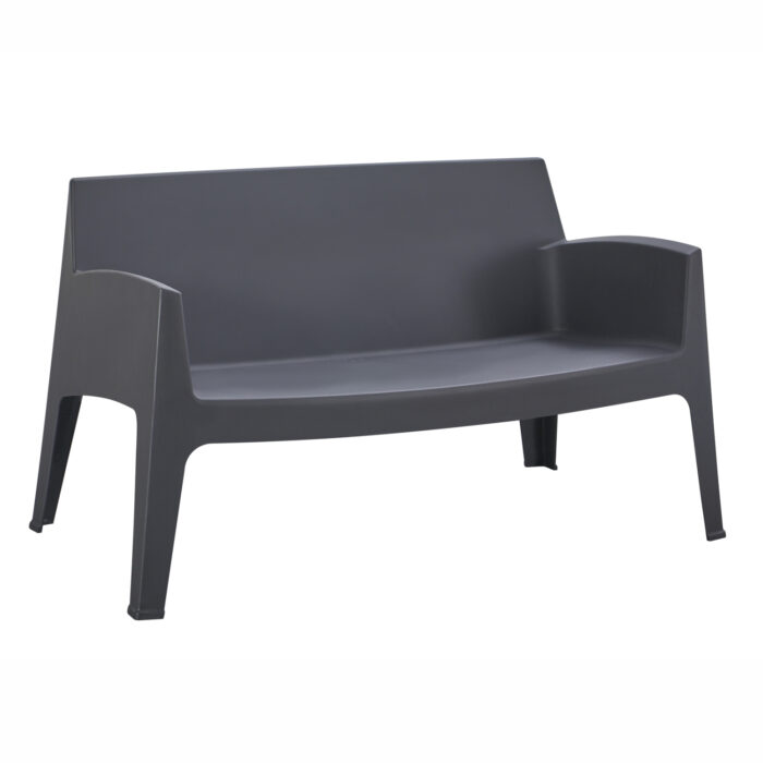 ΚΑΝΑΠΕΣ 2-ΘΕΣΙΟΣ ΠΟΛΥΠΡΟΠΥΛΕΝΙΟΥ SLEEK HM6366.10 ΧΡΩΜΑ ΓΚΡΙ 118x48,5x73Υεκ. - Image 1