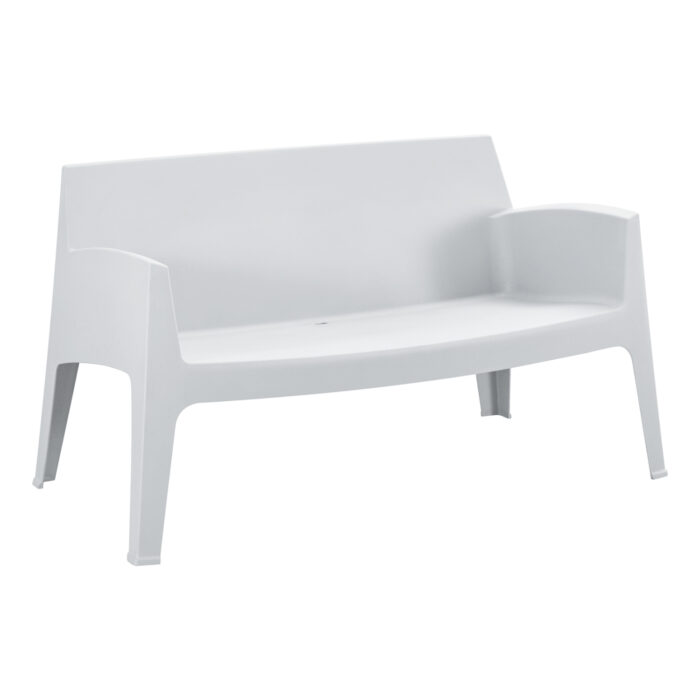ΚΑΝΑΠΕΣ 2-ΘΕΣΙΟΣ ΠΟΛΥΠΡΟΠΥΛΕΝΙΟΥ SLEEK HM6366.01 ΧΡΩΜΑ ΛΕΥΚΟ 118x48,5x73Υεκ. - Image 1