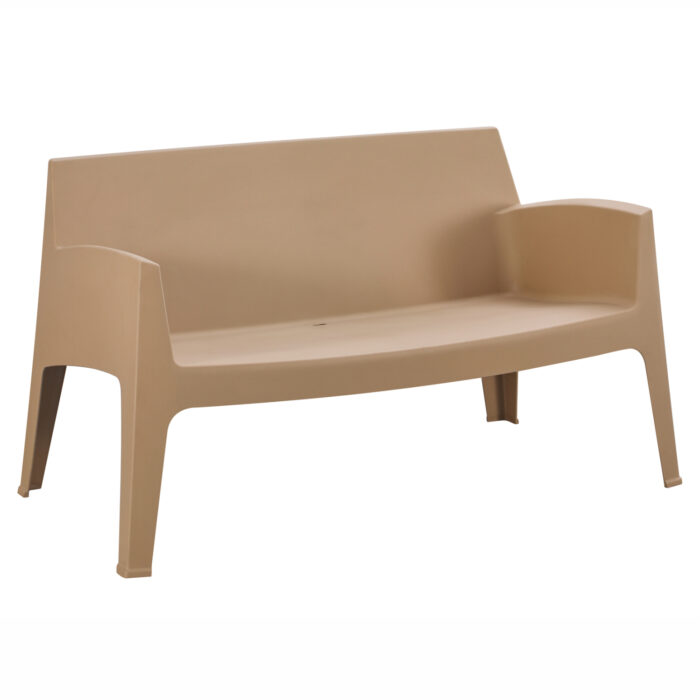 ΚΑΝΑΠΕΣ 2-ΘΕΣΙΟΣ ΠΟΛΥΠΡΟΠΥΛΕΝΙΟΥ SLEEK HM6366.03 ΧΡΩΜΑ ΚΑΠΟΥΤΣΙΝΟ 118x48,5x73Υεκ. - Image 1
