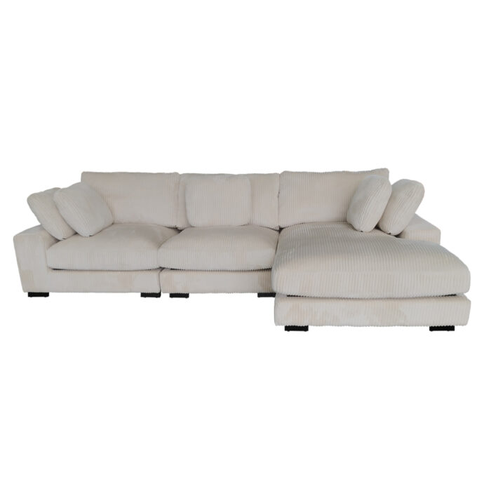 ΚΑΝΑΠΕΣ ΔΕΞΙΑ ΓΩΝΙΑ CRANFIELD HM3287.02R ΜΠΕΖ ΡΙΓΕ ΥΦΑΣΜΑ 313x169(γωνία)x80Υεκ. - Image 1