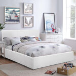 ΚΡΕΒΑΤΙ ΔΙΠΛΟ & ΣΤΡΩΜΑ BOBBI HM21271.01 ΛΕΥΚΟ PU ΜΕ ΑΠΟΘ.ΧΩΡΟ--ΓΙΑ 150x200εκ - Image 2