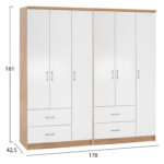 ΝΤΟΥΛΑΠΑ 6ΦΥΛΛΗ CAESAR HM21236.02 ΜΕΛΑΜΙΝΗ SONAMA & ΛΕΥΚΟ 180x42,5Χ181Υεκ. - Image 2