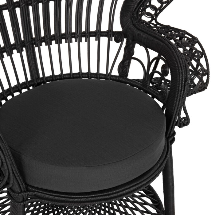 ΠΟΛΥΘΡΟΝΑ ROYAL PEACOCK HM9342.03 RATTAN ΜΑΥΡΟ-ΜΑΞΙΛΑΡΙ ΜΑΥΡΟ 114x72x150Yεκ. - Image 8
