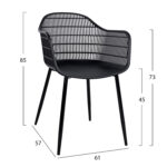ΠΟΛΥΘΡΟΝΑ HADI ΠΟΛΥΠΡΟΠΥΛΕΝΙΟΥ ΜΑΥΡΗ 61x57x85Υ εκ. HM8511.02 - Image 2