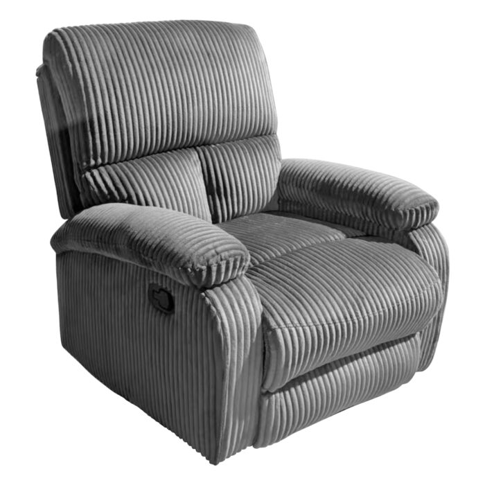 ΠΟΛΥΘΡΟΝΑ RELAX DIONI HM3296.11 ΓΚΡΙ ΡΙΓΕ ΥΦΑΣΜΑ 81x94x97Υεκ. - Image 1