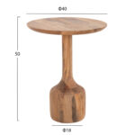 ΣΕΤ 3 ΣΤΡΟΓΓΥΛΑ ΤΡΑΠΕΖΑΚΙΑ ΣΑΛΟΝΙΟΥ GOBLET HM18348 ΞΥΛΟ ΑΚΑΚΙΑΣ Φ50x60Υεκ - Image 3