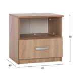 ΣΕΤ ΚΡΕΒΑΤΟΚΑΜΑΡΑΣ 6ΤΜΧ ADLER HM11759 ΜΕΛΑΜΙΝΗ SONAMA OAK-ΓΙΑ ΣΤΡΩΜΑ 160x200εκ - Image 4
