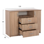 ΣΕΤ ΚΡΕΒΑΤΟΚΑΜΑΡΑΣ 6ΤΜΧ ADLER HM11759 ΜΕΛΑΜΙΝΗ SONAMA OAK-ΓΙΑ ΣΤΡΩΜΑ 160x200εκ - Image 6