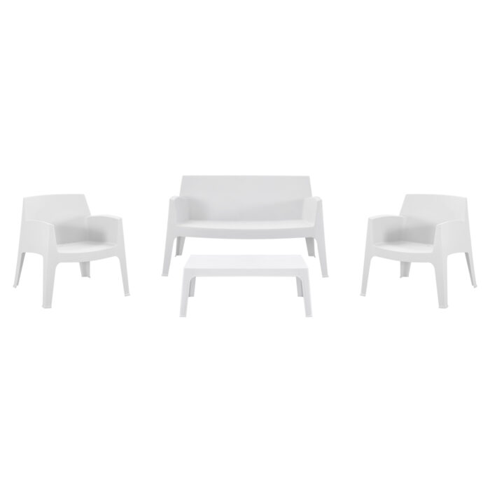 ΣΕΤ LOUNGE 4ΤΜΧ SLEEK HM21275.01 ΛΕΥΚΟ ΠΟΛΥΠΡΟΠΥΛΕΝΙΟ - Image 1