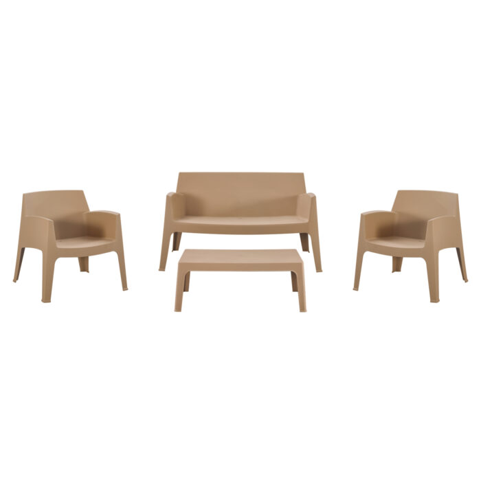 ΣΕΤ LOUNGE 4ΤΜΧ SLEEK HM21275.03 ΚΑΠΟΥΤΣΙΝΟ ΠΟΛΥΠΡΟΠΥΛΕΝΙΟ - Image 1