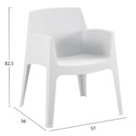 ΣΕΤ LOUNGE ΠΟΛΥΠΡΟΠΥΛΕΝΙΟΥ SLEEK HM21267.01 ΤΡΑΠΕΖΑΚΙ & 2 ΠΟΛΥΘΡΟΝΕΣ-ΛΕΥΚΟ - Image 2