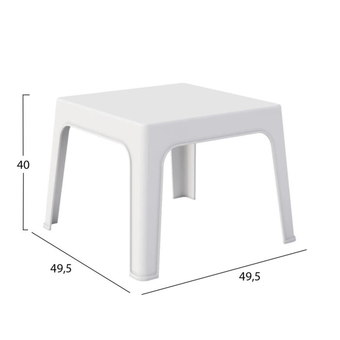 ΣΕΤ LOUNGE ΠΟΛΥΠΡΟΠΥΛΕΝΙΟΥ SLEEK HM21267.01 ΤΡΑΠΕΖΑΚΙ & 2 ΠΟΛΥΘΡΟΝΕΣ-ΛΕΥΚΟ - Image 3