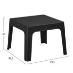 ΣΕΤ 3ΤΜΧ ΠΟΛΥΠΡΟΠΥΛΕΝΙΟΥ SLEEK HM21267.02 ΤΡΑΠΕΖΑΚΙ & 2 ΠΟΛΥΘΡΟΝΕΣ-ΜΑΥΡΟ - Image 3