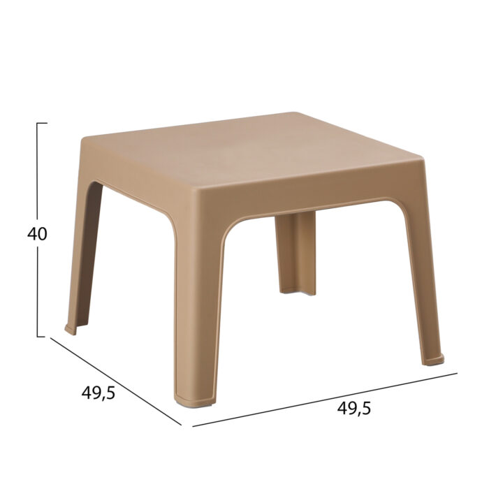 ΣΕΤ LOUNGE ΠΟΛΥΠΡΟΠΥΛΕΝΙΟΥ SLEEK HM21267.03 ΤΡΑΠΕΖΑΚΙ & 2 ΠΟΛΥΘΡΟΝΕΣ-ΚΑΠΟΥΤΣΙΝΟ - Image 3