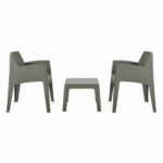ΣΕΤ LOUNGE ΠΟΛΥΠΡΟΠΥΛΕΝΙΟΥ SLEEK HM21267.05 ΤΡΑΠΕΖΑΚΙ & 2 ΠΟΛΥΘΡΟΝΕΣ-DARK OLIVE GREEN - Image 2