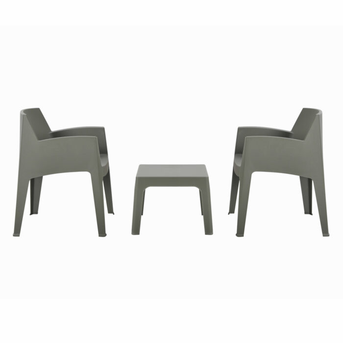 ΣΕΤ LOUNGE ΠΟΛΥΠΡΟΠΥΛΕΝΙΟΥ SLEEK HM21267.05 ΤΡΑΠΕΖΑΚΙ & 2 ΠΟΛΥΘΡΟΝΕΣ-DARK OLIVE GREEN - Image 2