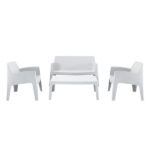 ΣΕΤ ΣΑΛΟΝΙ ΕΞ.ΧΩΡΟΥ 4ΤΜΧ SLEEK HM21268.01 ΛΕΥΚΟ ΠΟΛΥΠΡΟΠΥΛΕΝΙΟ - Image 2