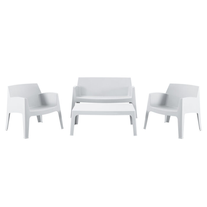 ΣΕΤ ΣΑΛΟΝΙ ΕΞ.ΧΩΡΟΥ 4ΤΜΧ SLEEK HM21268.01 ΛΕΥΚΟ ΠΟΛΥΠΡΟΠΥΛΕΝΙΟ - Image 1