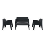 ΣΕΤ ΣΑΛΟΝΙ ΕΞ.ΧΩΡΟΥ 4ΤΜΧ SLEEK HM21268.02 ΜΑΥΡΟ ΠΟΛΥΠΡΟΠΥΛΕΝΙΟ - Image 2